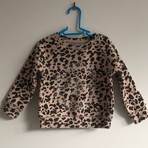 Toddler Brunette the Label leopard sweater, size 2/3T